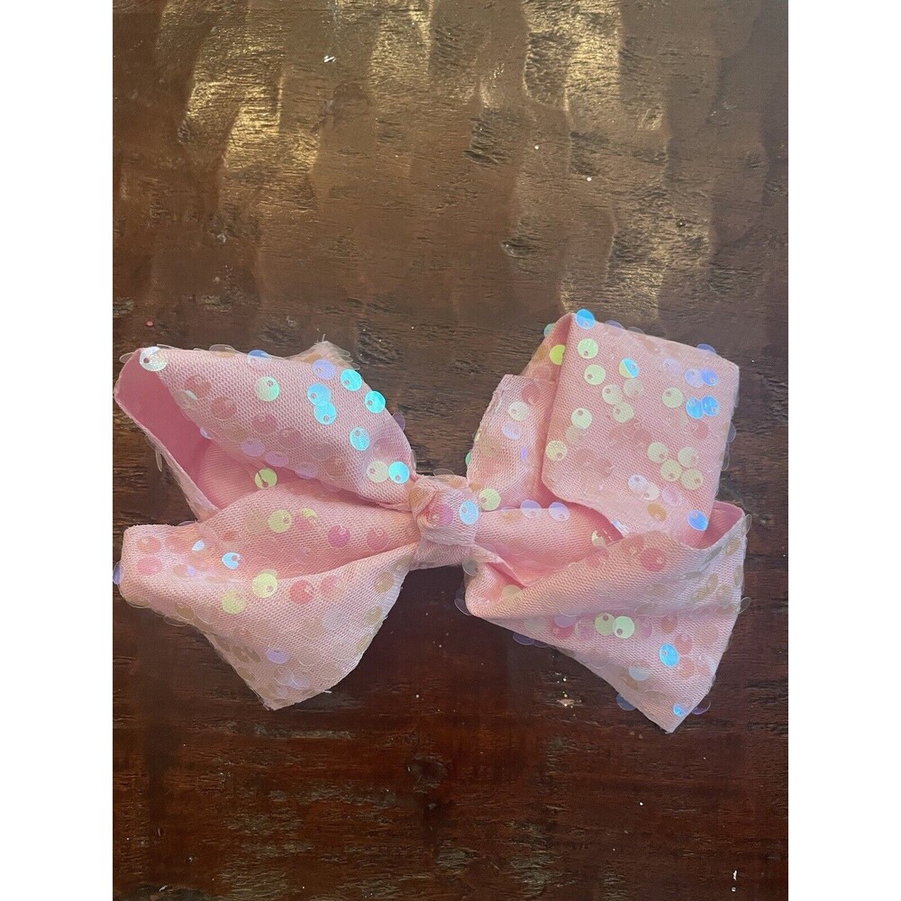 Baby Light Pink Sequin Jumbo Hair Bow Girls